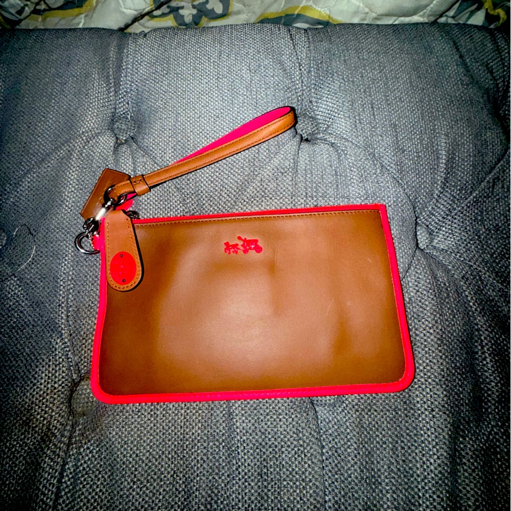 Brand New leather Coach wristlet